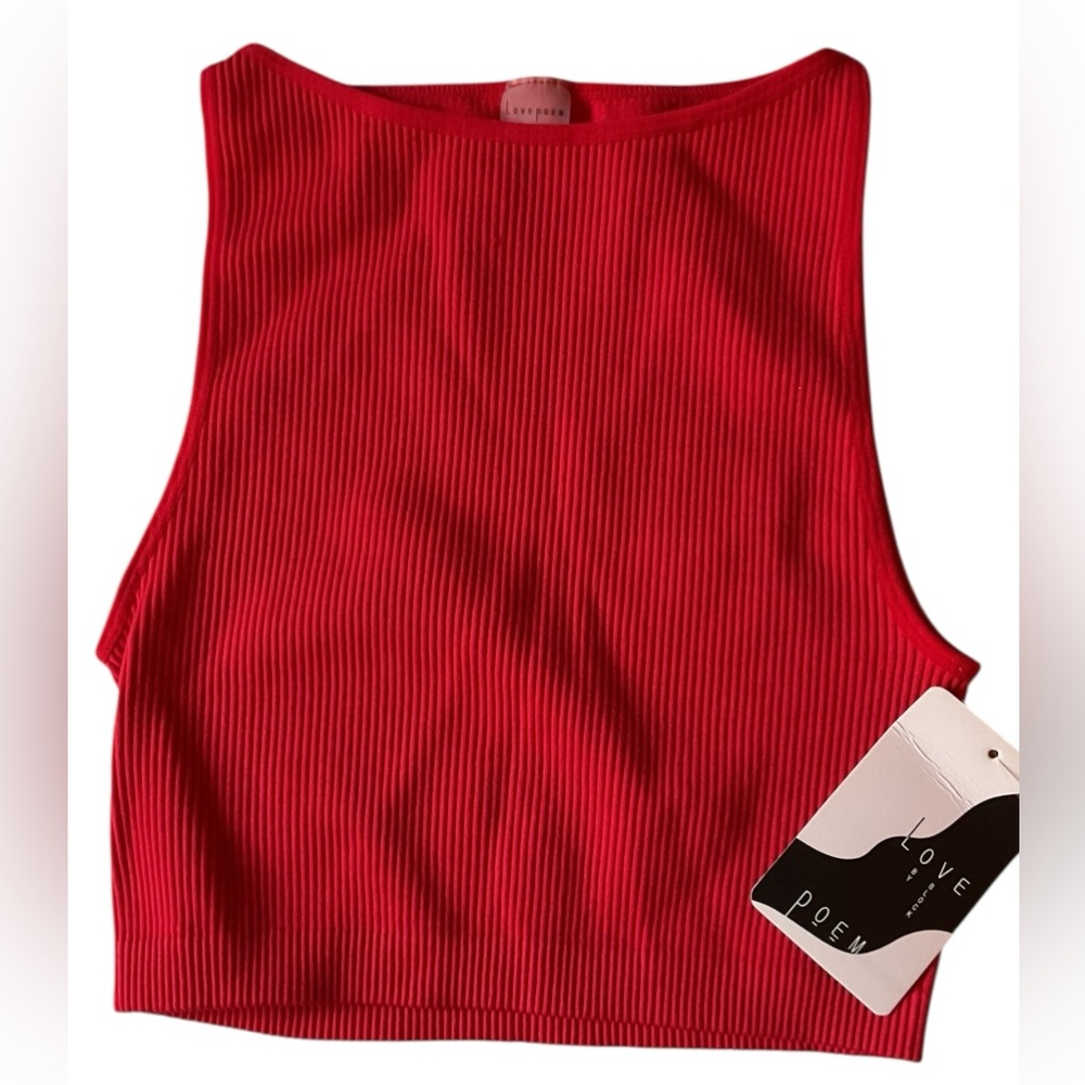 NWT LovePoem Red Crop Top